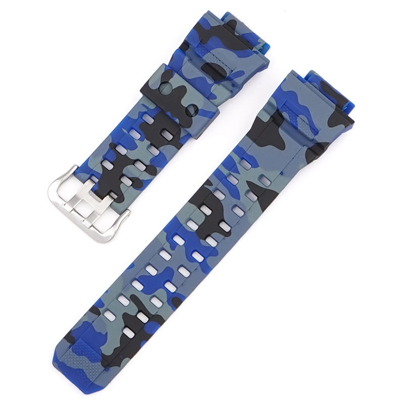 Camouflage Rubber TPU Resin Watchband Accessories
