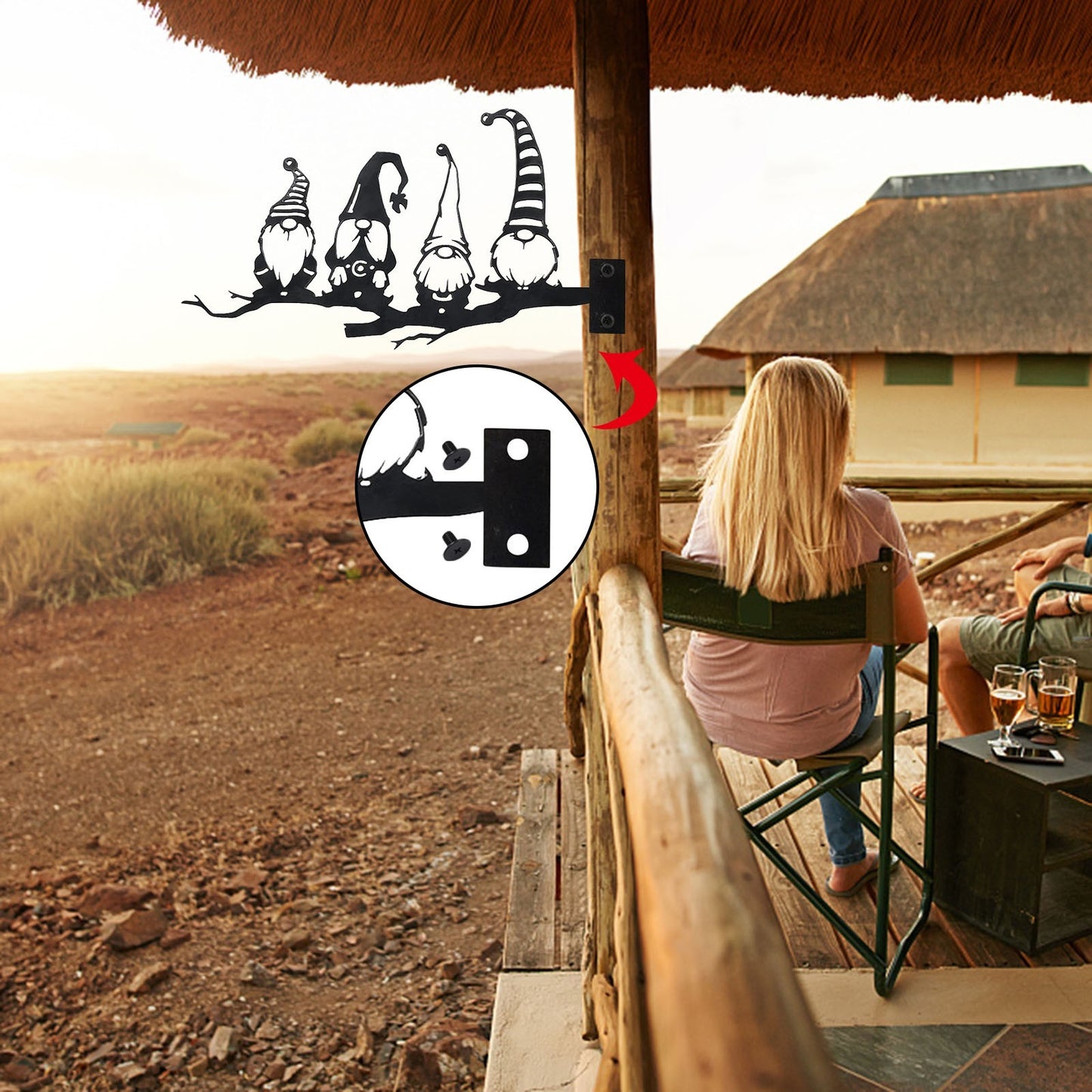 Dwarf Metal Garden Decoration Art Deco Art Silhouette