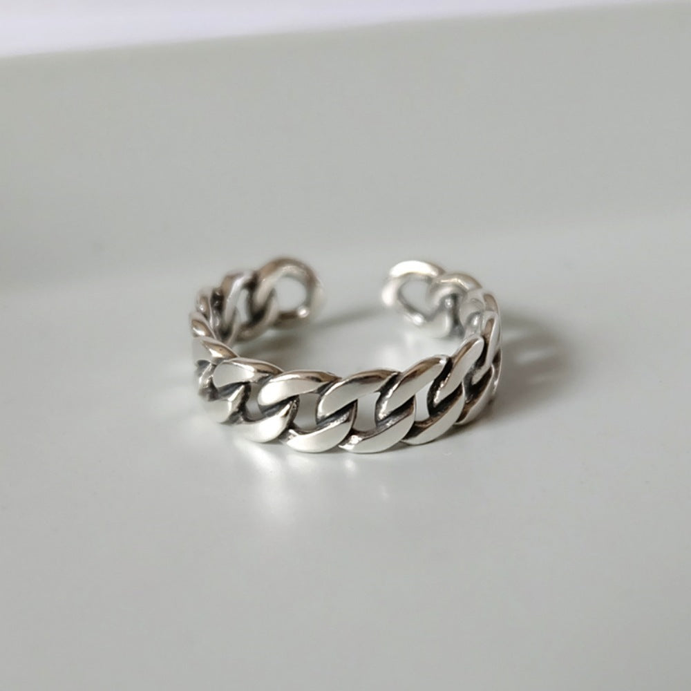 925 Sterling Silver Simple Bracelet Non-fading All-matching Little Finger Ring