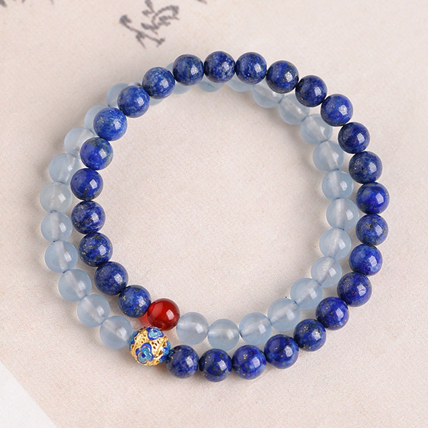 Natural Green Gold Stone Bracelet Women's Light Luxury Minority Exquisite