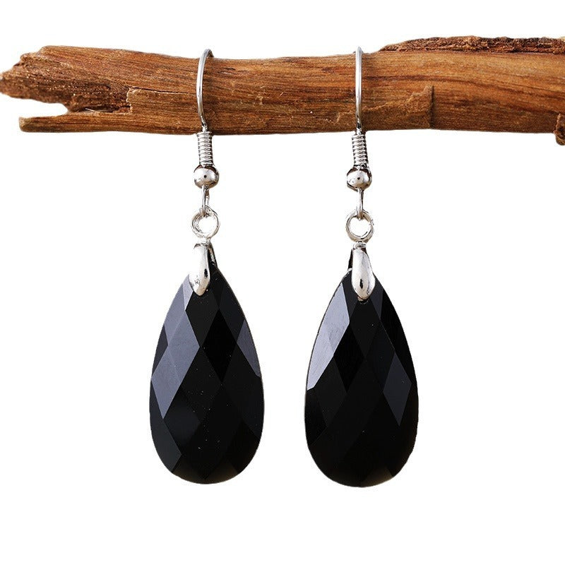 Simple And Light Luxury Water Drop Natural Stone Designer Earrings