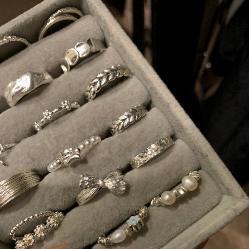 925 Sterling Silver Simple Bracelet Non-fading All-matching Little Finger Ring