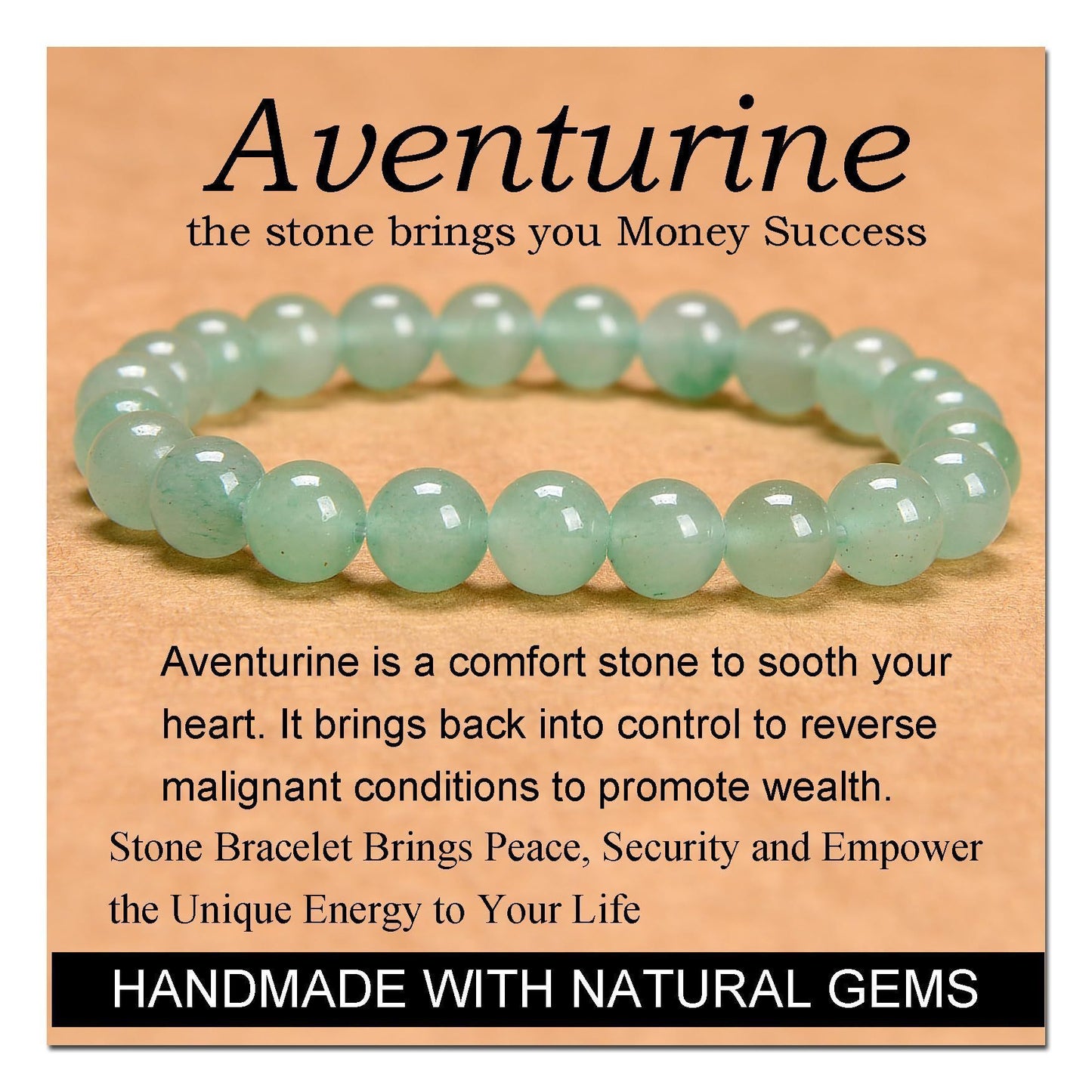 Single Circle Elastic String Green Chalcedony Bracelet