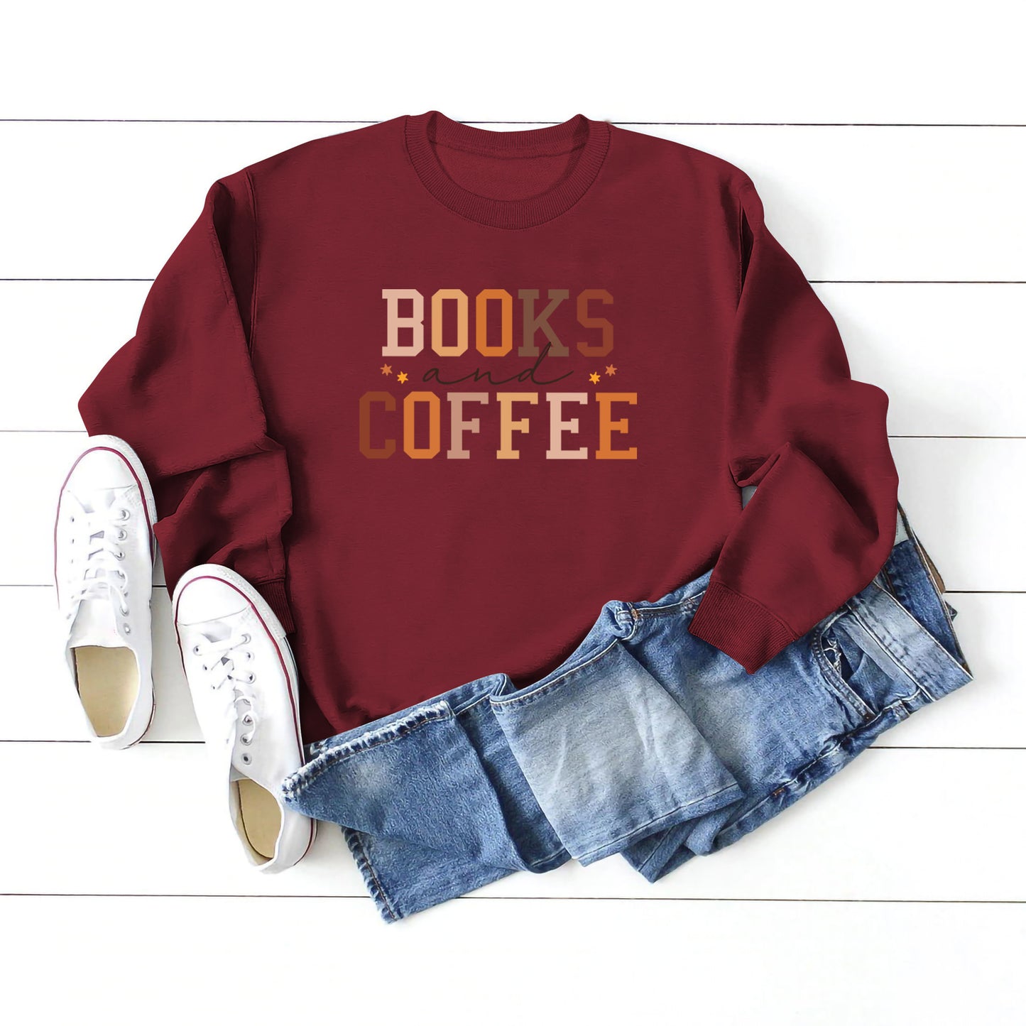 European And American Round Neck Sweater Women's Printing Stylish All-matching