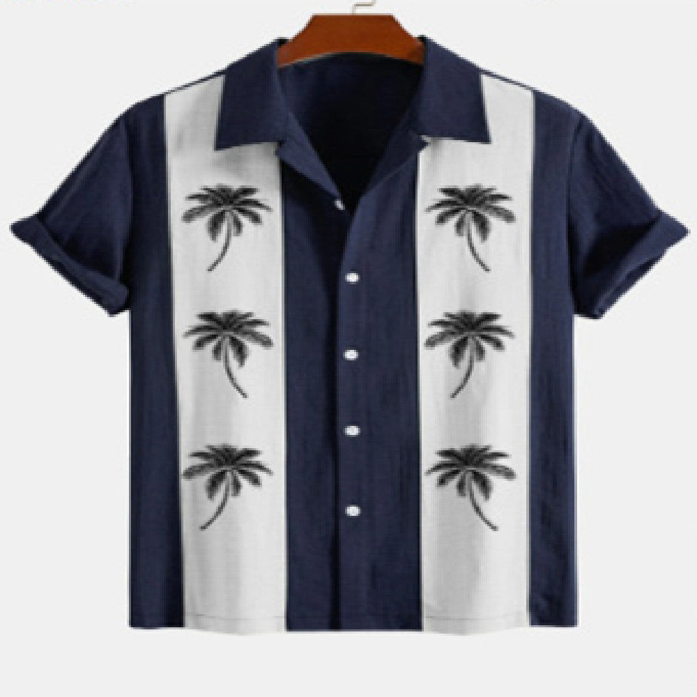 Men's And Women's Printed Short-sleeved Shirt