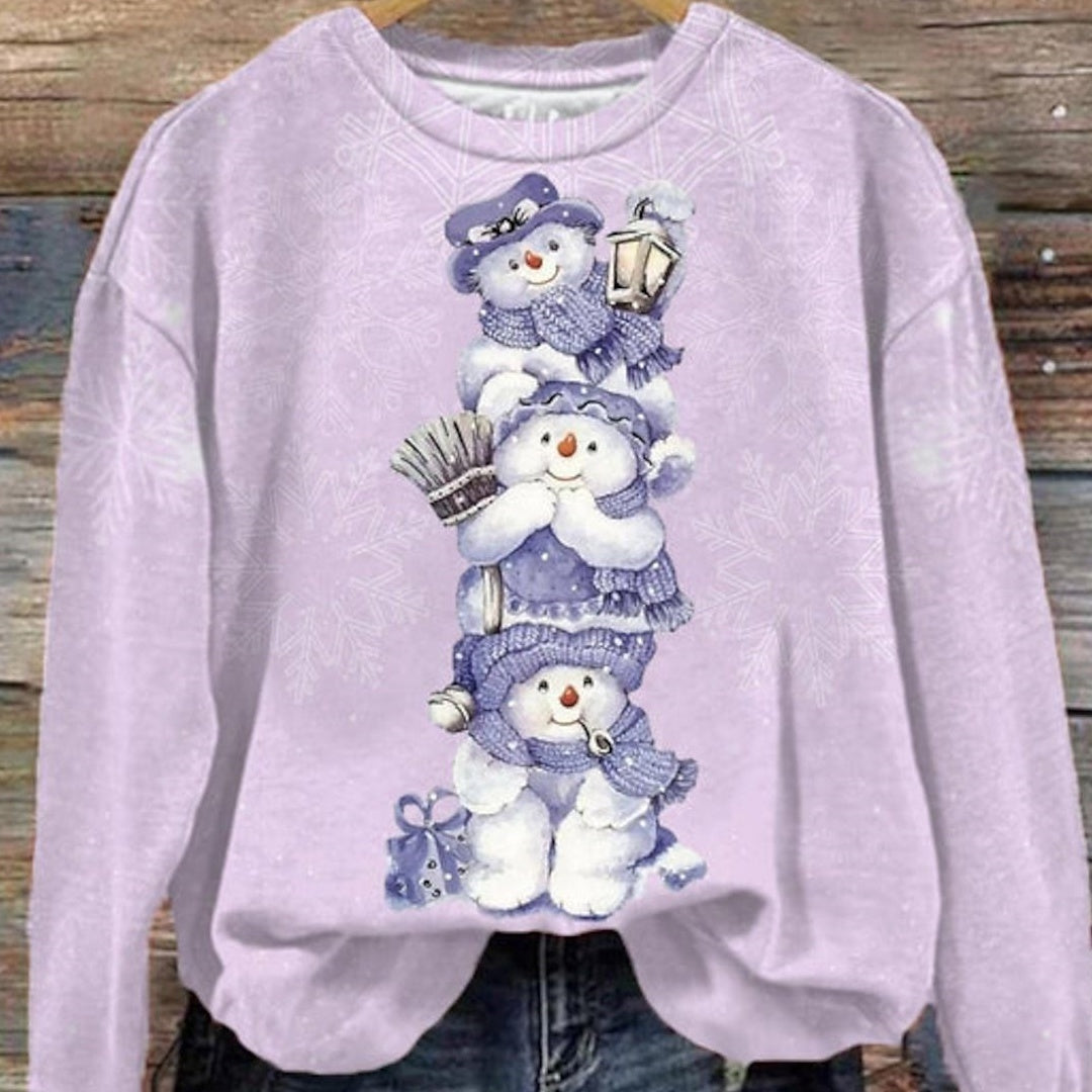 Casual Round Neck Long-sleeved Sweater For Daily Use