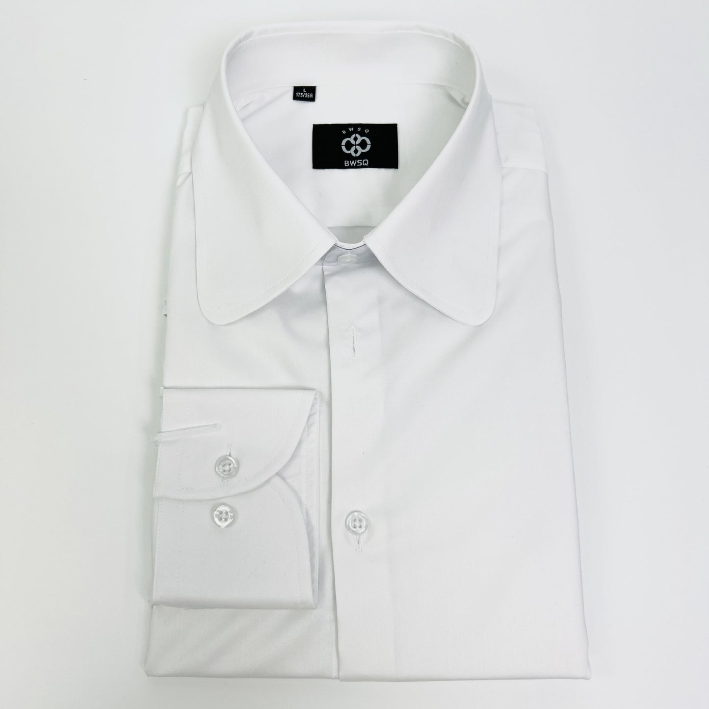 Men's Solid Color Long Sleeve Shirt Round Collar Top