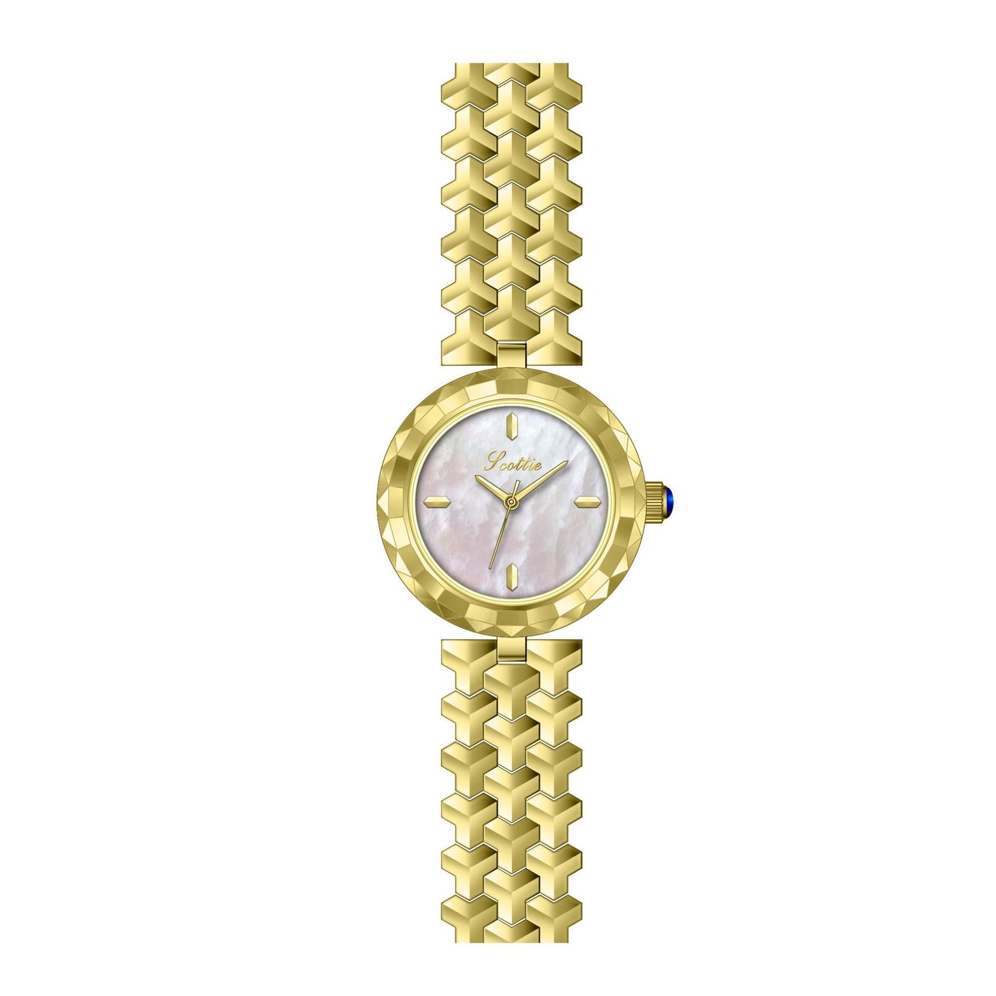 Middle Ancient Dial Diamond Women's Quartz Watch