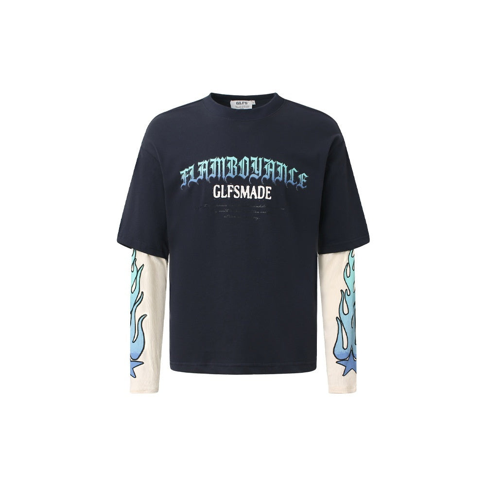 Men's Flame Print Fashion Personalized T-shirt