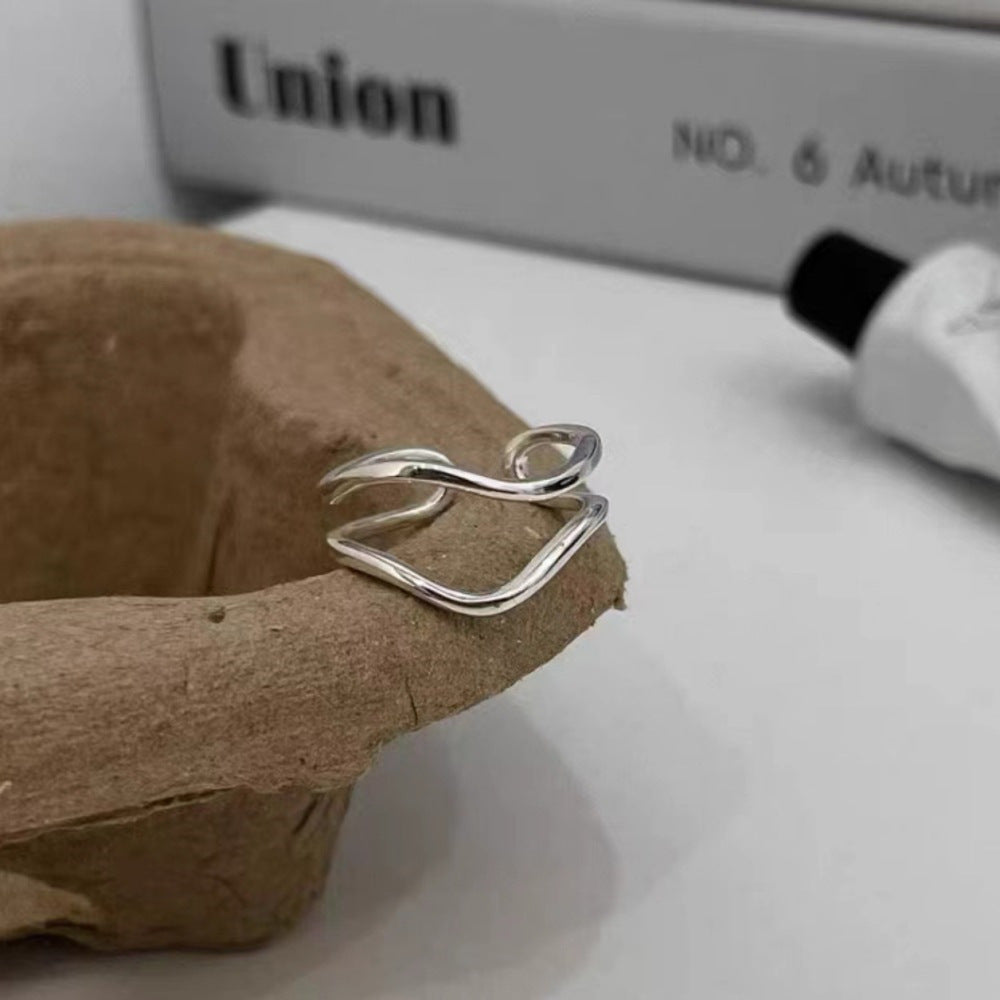 925 Sterling Silver Simple Bracelet Non-fading All-matching Little Finger Ring