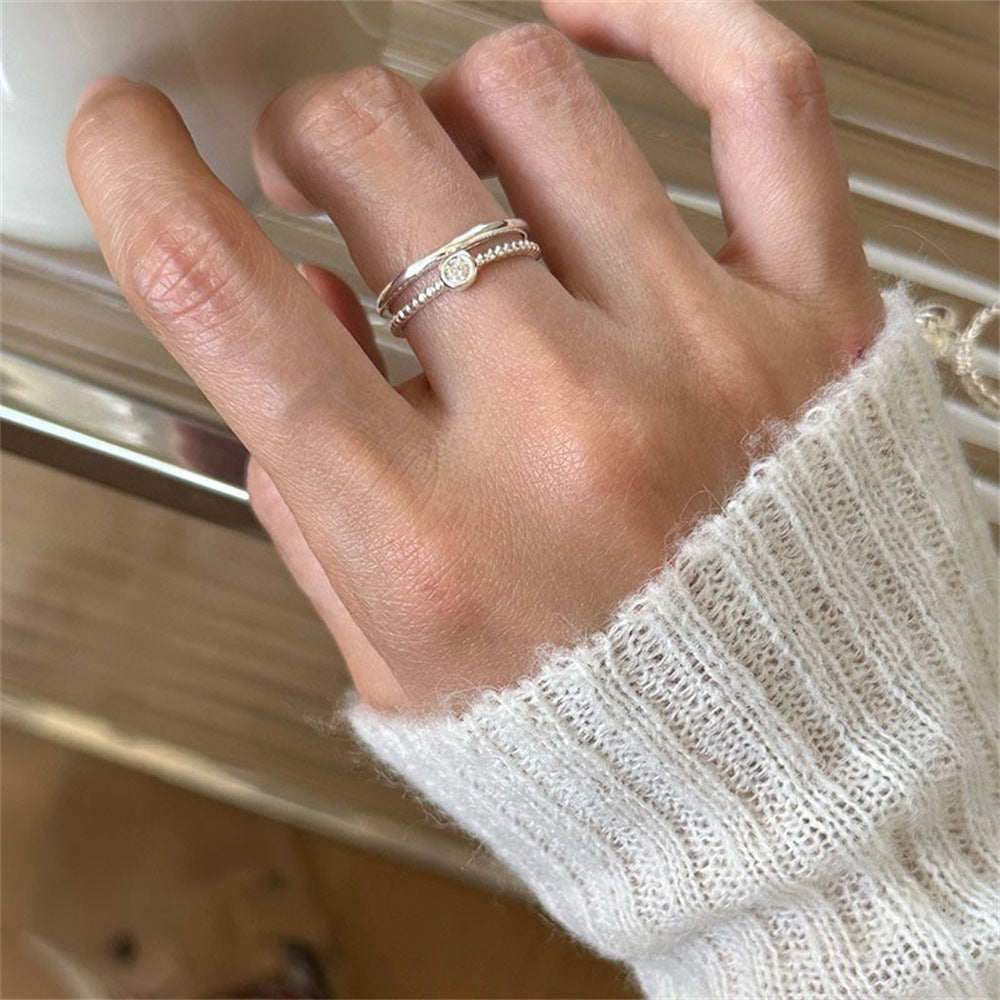 925 Sterling Silver Simple Bracelet Non-fading All-matching Little Finger Ring