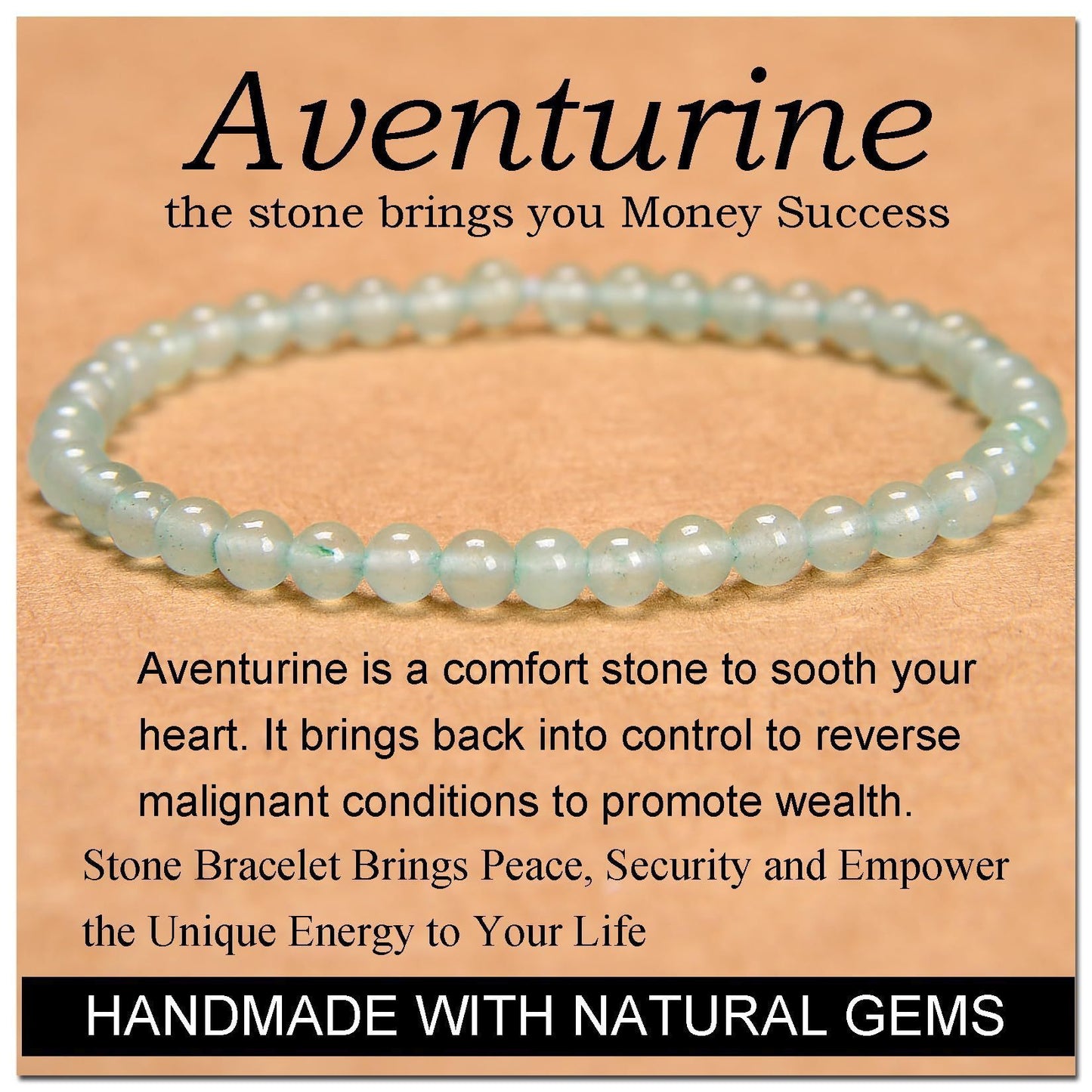 Single Circle Elastic String Green Chalcedony Bracelet