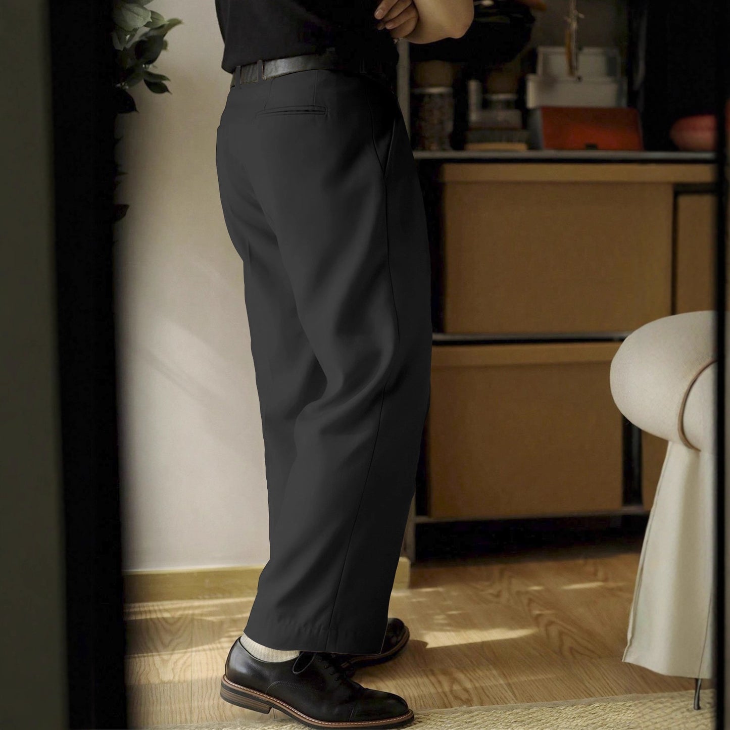 Men's Casual Fashion Loose Straight Trend Wide-leg Pants