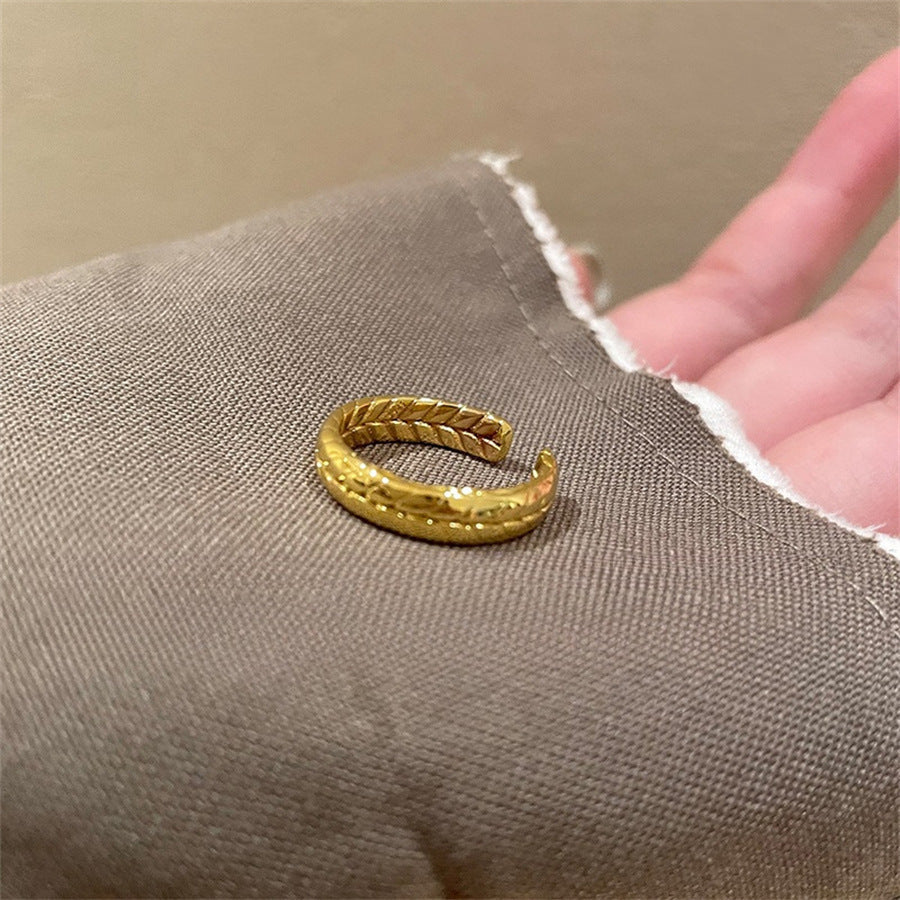 925 Sterling Silver Simple Bracelet Non-fading All-matching Little Finger Ring