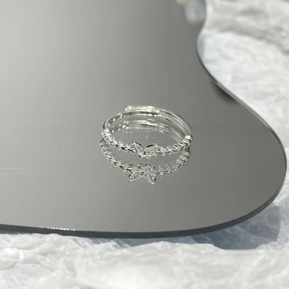 925 Sterling Silver Simple Bracelet Non-fading All-matching Little Finger Ring