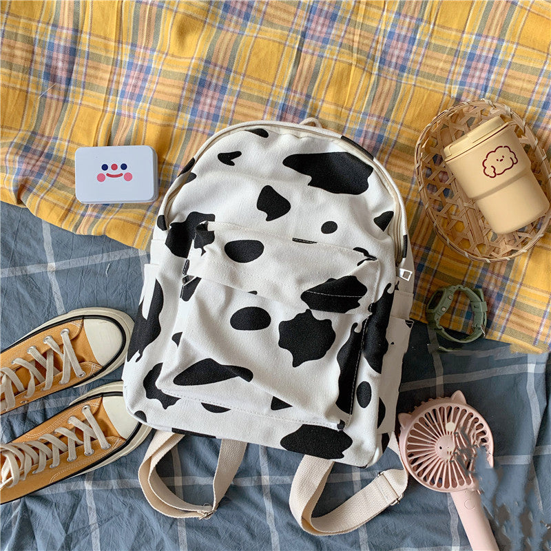 Cow print canvas bag