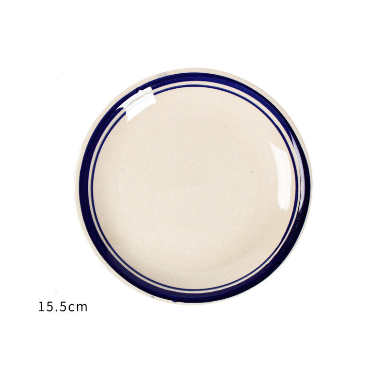 Four-piece Ceramic Soup Bowls, Cups And Flat Plates