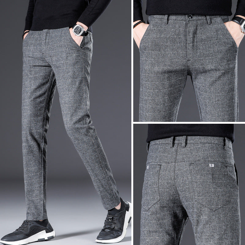 Men's Smart Trousers Stretch Slim Fit