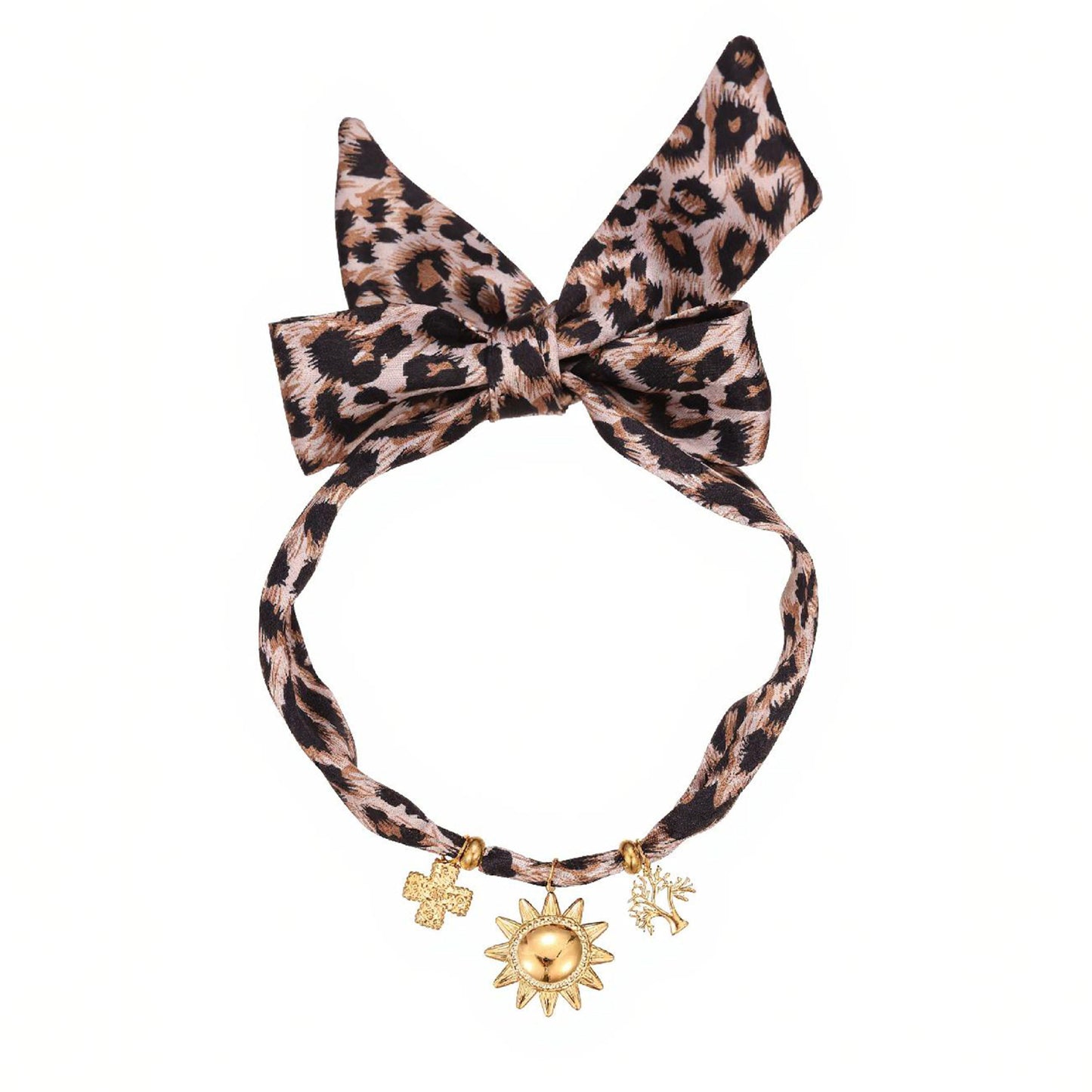 Affordable Luxury Silk Scarf Necklace Stainless Steel Bracelet Vacation Style High Sense