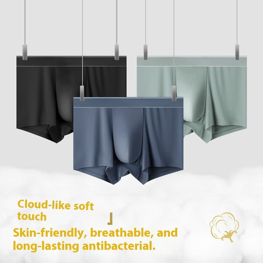 95 Cotton Antibacterial Crotch Boxer Breathable Men's Underwear