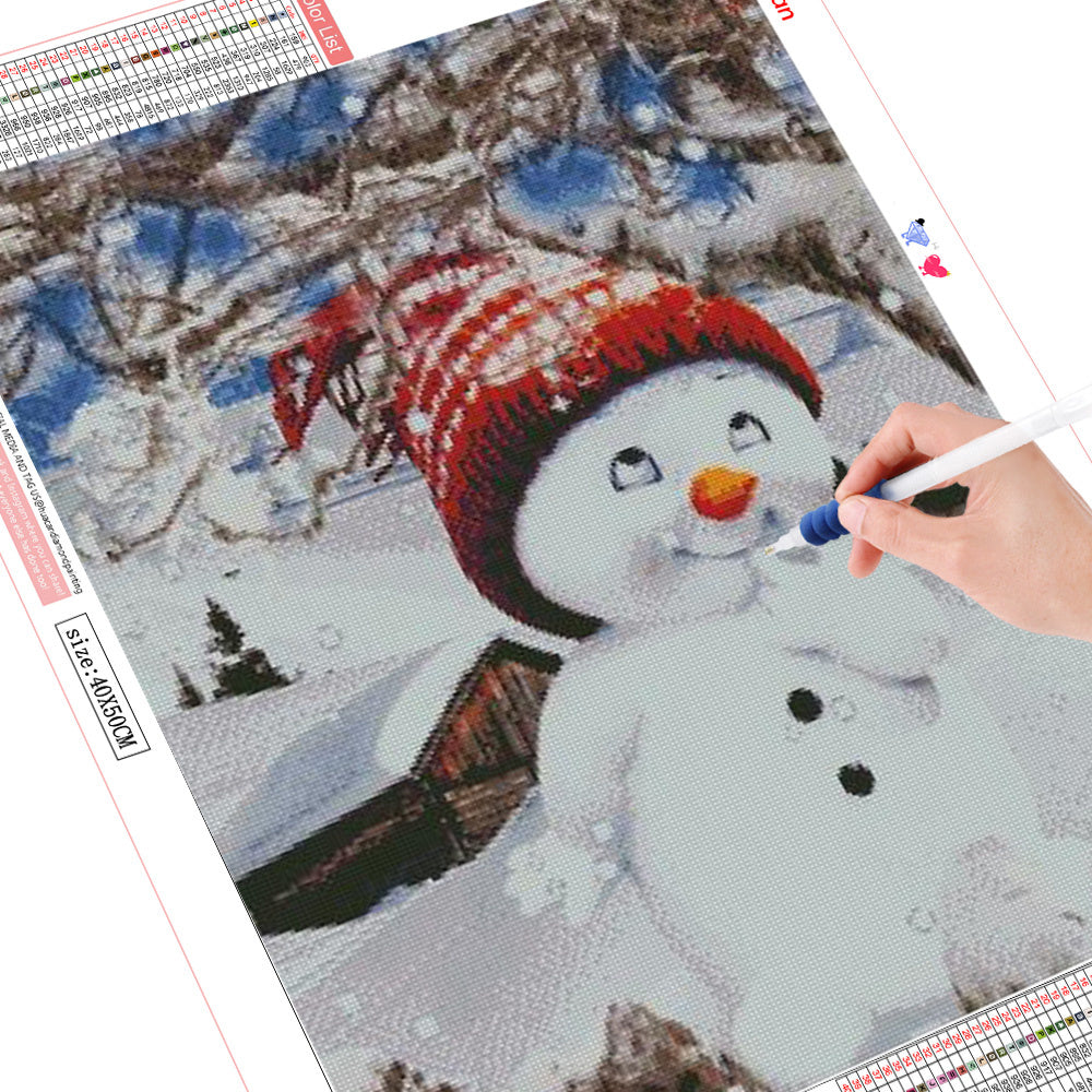 3D DIY Full Diamond Square Diamond Embroidery Christmas Snowman Diamond Painting Art Rhinestone Handmade Gift