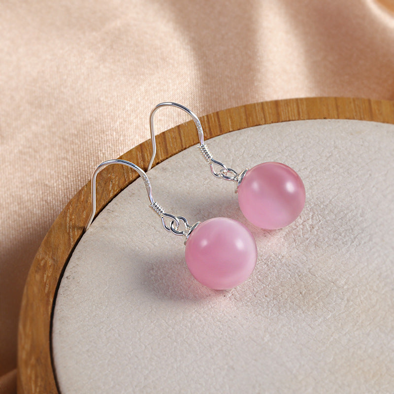 All-matching Opal Ear Hook 925 Sterling Silver Shell Pearl Earrings High-grade Female Earrings