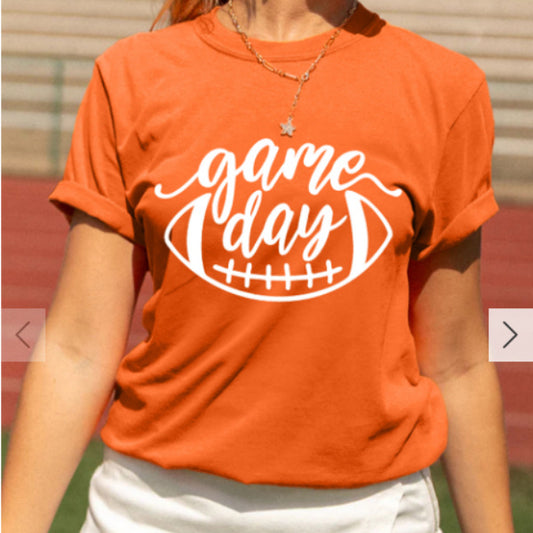 Orange Match Day Football Women's Printed Wear T-shirt