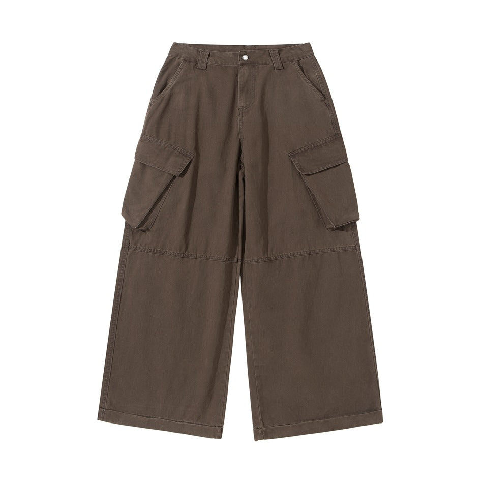 Vibe Straight Large Workwear With Pocket Cotton Trousers