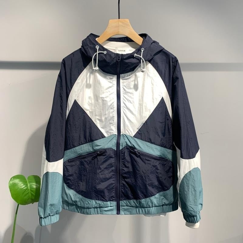 Men's Stitching Color Matching Thin Jacket