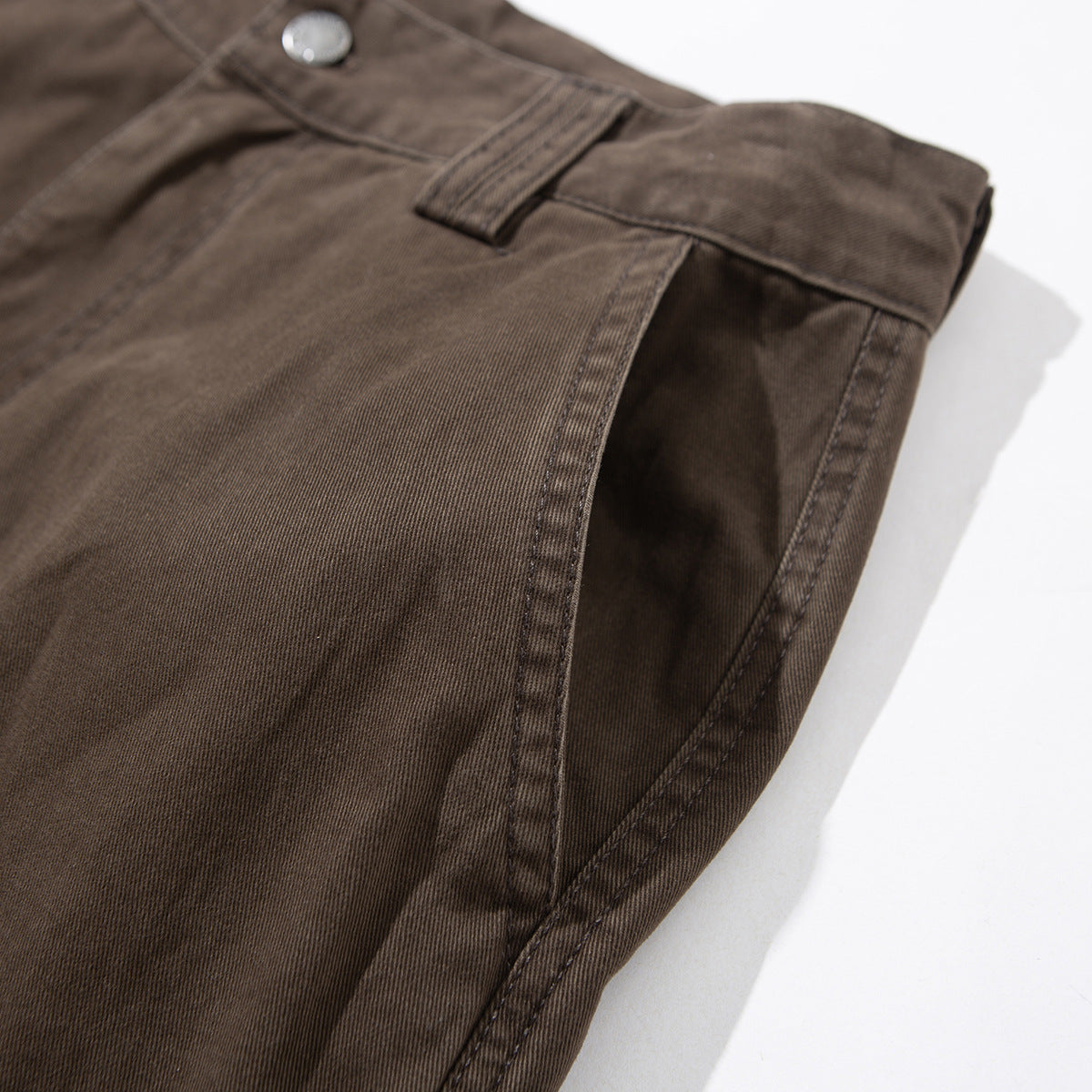 Vibe Straight Large Workwear With Pocket Cotton Trousers