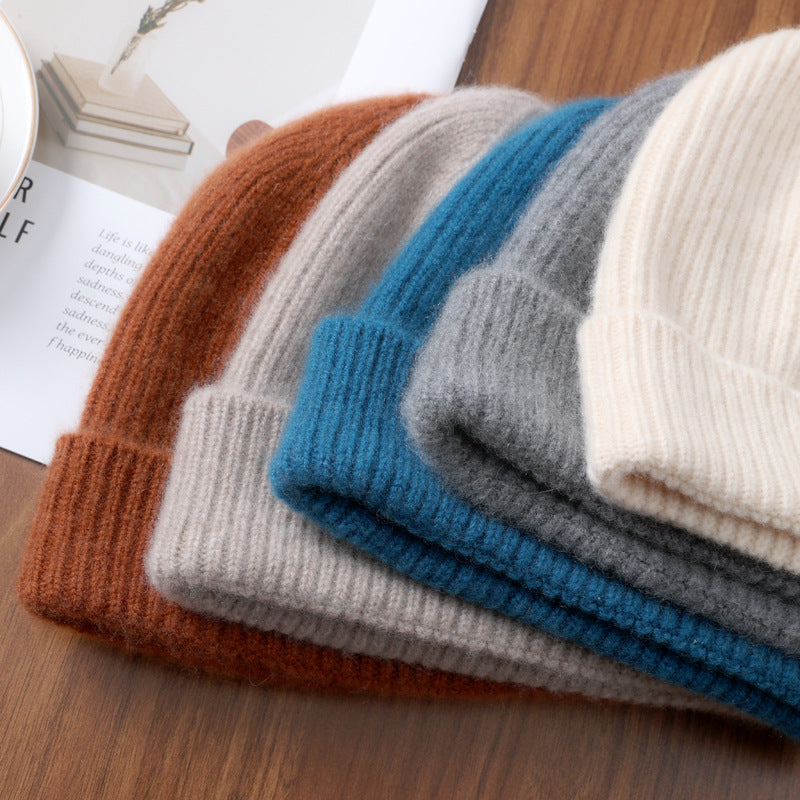 Outdoor Full Wool Knitted Warm Hat