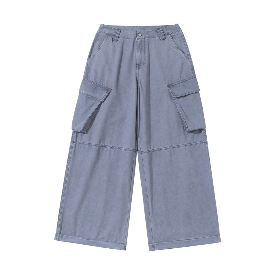 Vibe Straight Large Workwear With Pocket Cotton Trousers
