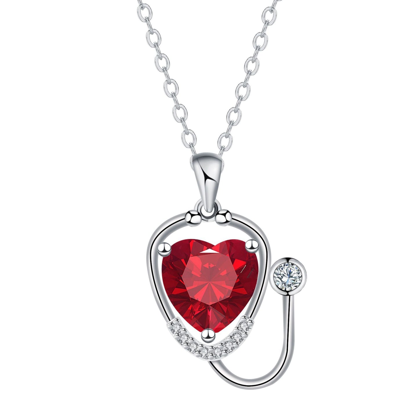 Women's Fashion Wings Cross Stethoscope Necklace