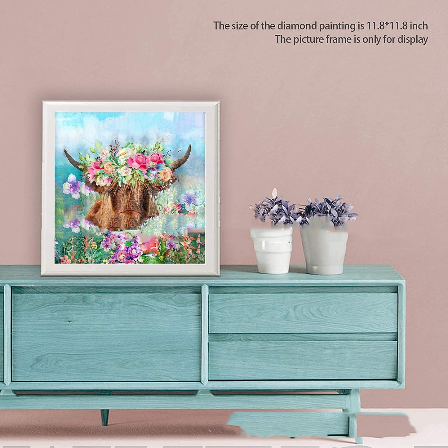 New Diamond Painting Cow And Flower 5d Diamond Painting Cow Living Room Decorative Painting