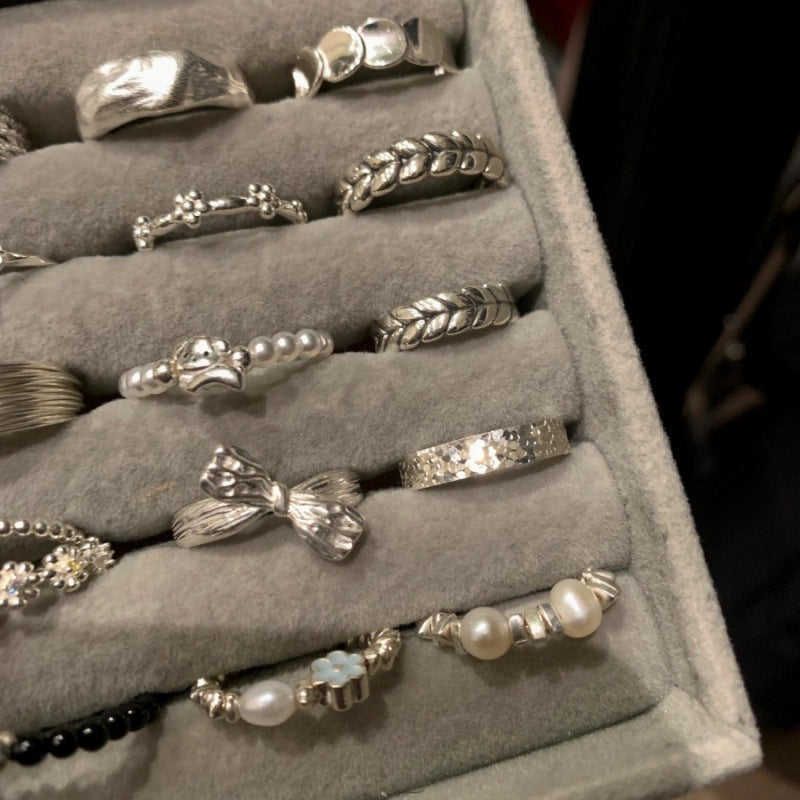 925 Sterling Silver Simple Bracelet Non-fading All-matching Little Finger Ring