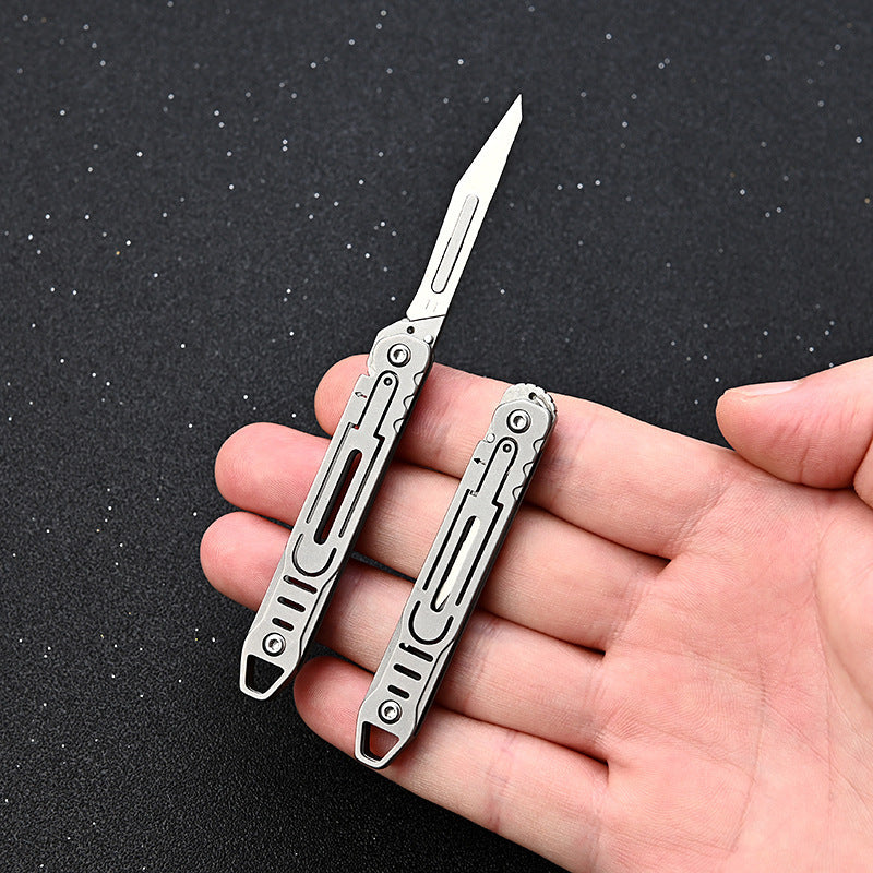 Stainless Steel Art Knife Portable Keychain