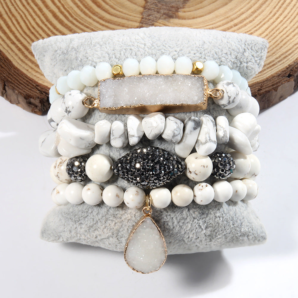 Women's Fashion Versatile Glass Beaded Stretch Bracelet