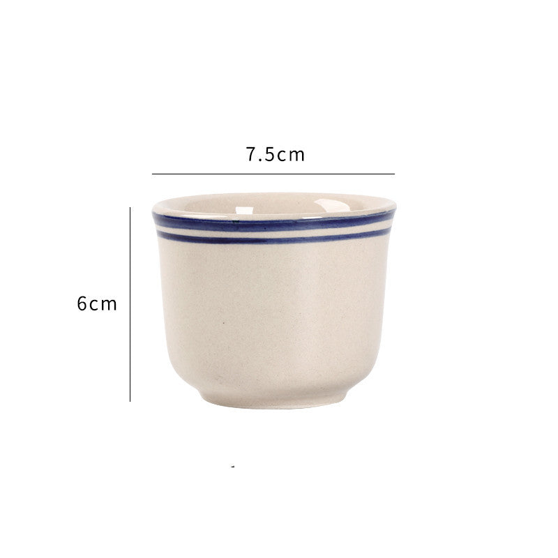 Four-piece Ceramic Soup Bowls, Cups And Flat Plates