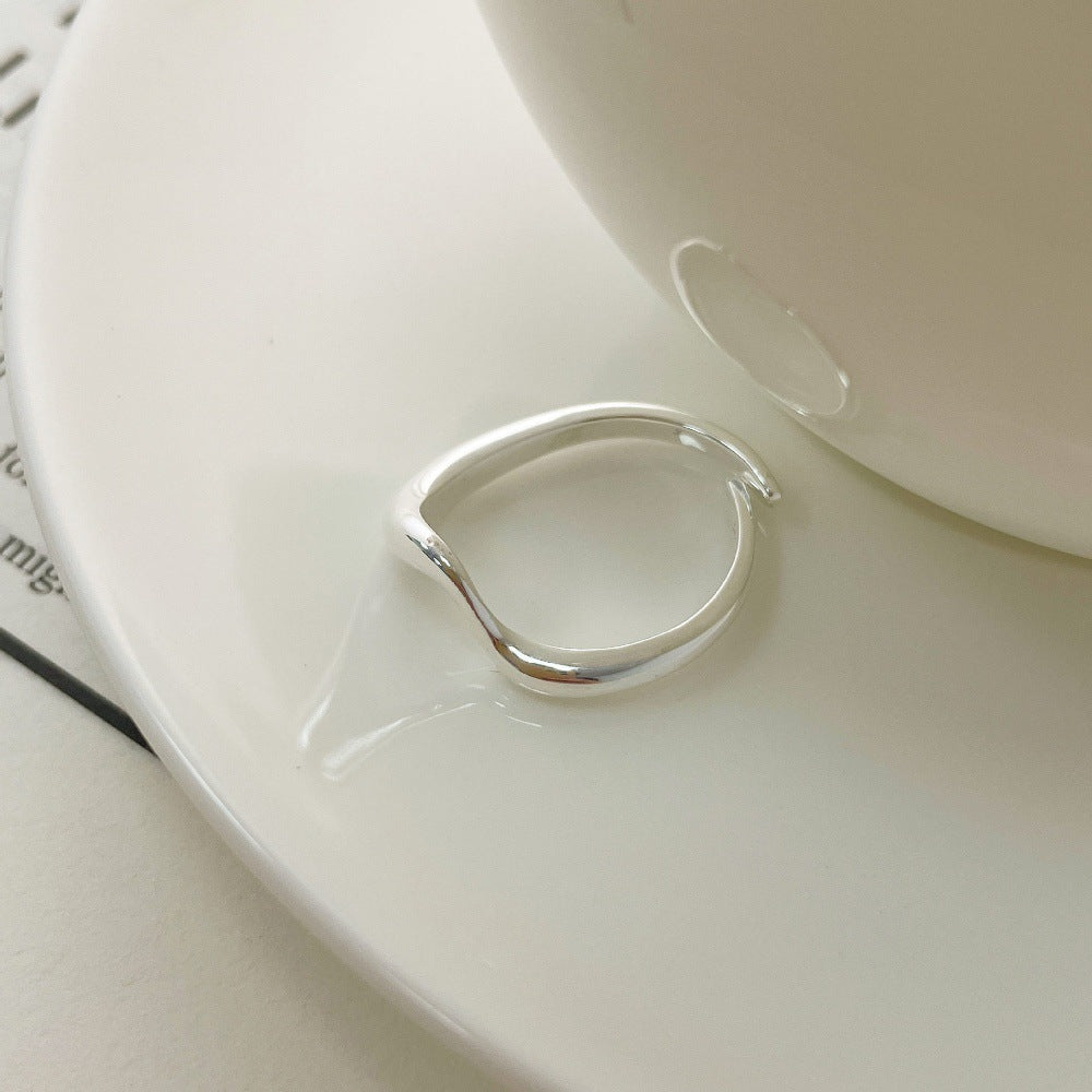 925 Sterling Silver Simple Bracelet Non-fading All-matching Little Finger Ring