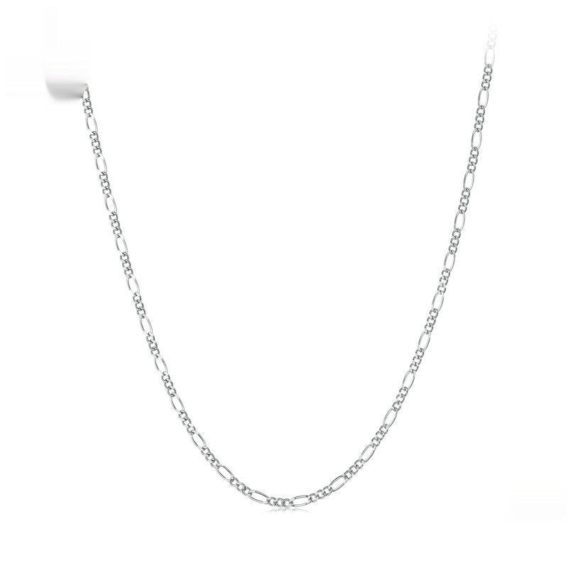 Simple Side Silver Necklace Jewelry Women