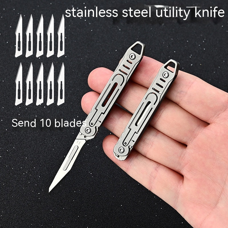 Stainless Steel Art Knife Portable Keychain