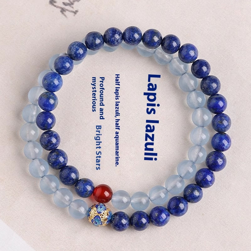 Natural Green Gold Stone Bracelet Women's Light Luxury Minority Exquisite