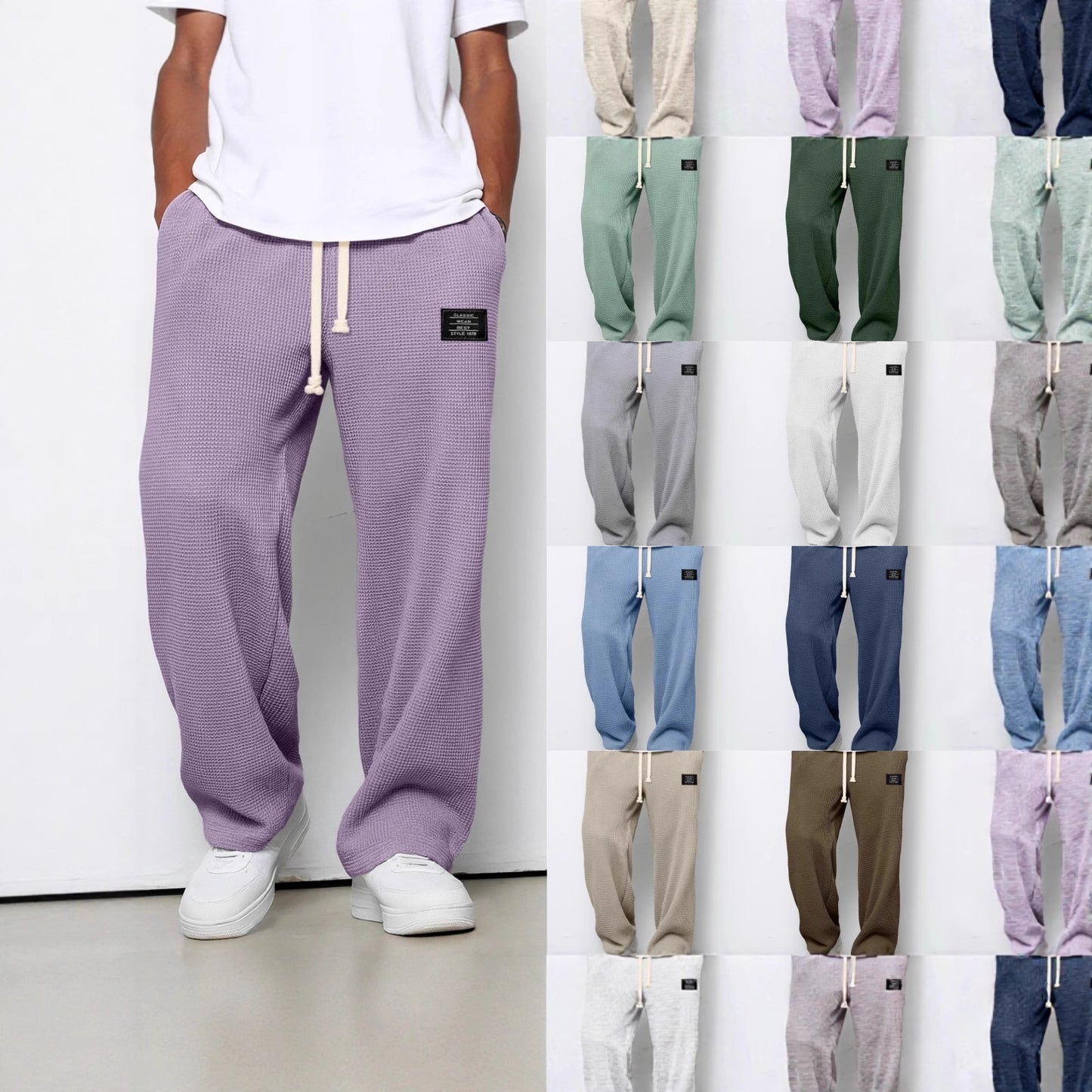 Men's Spring And Autumn Fashion Brand Loose Drooping Straight Exercise Casual Pants