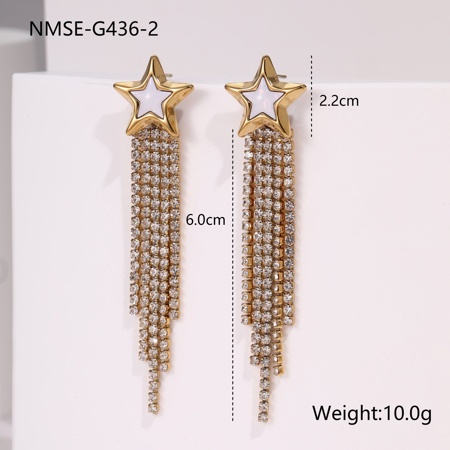 Diamond Tassel Love Stainless Steel Earrings