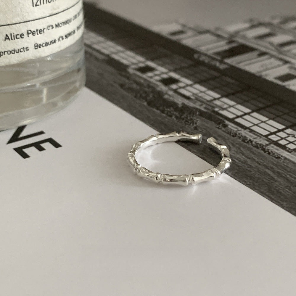 925 Sterling Silver Simple Bracelet Non-fading All-matching Little Finger Ring