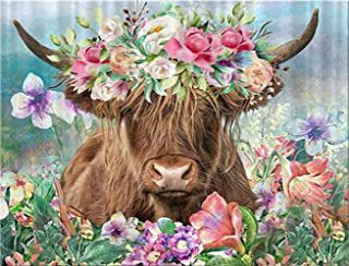 New Diamond Painting Cow And Flower 5d Diamond Painting Cow Living Room Decorative Painting