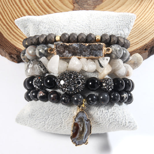 Women's Fashion Versatile Glass Beaded Stretch Bracelet