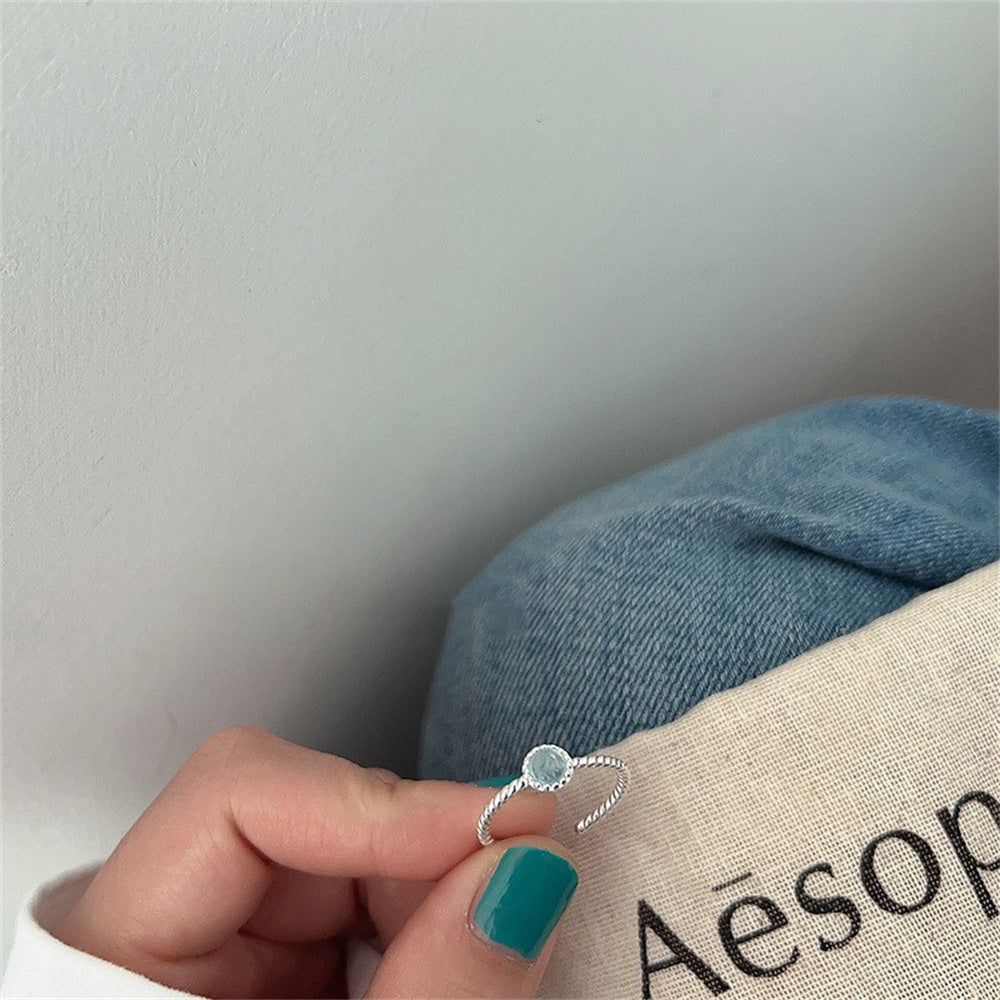 925 Sterling Silver Simple Bracelet Non-fading All-matching Little Finger Ring