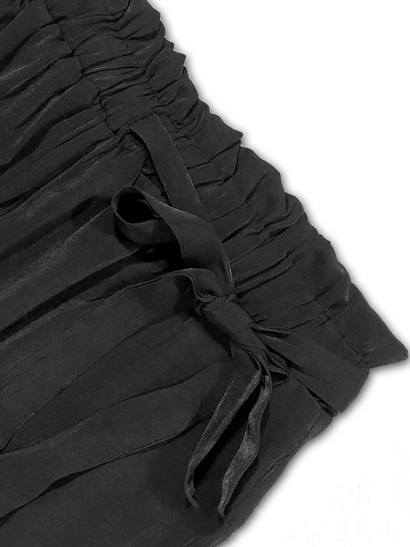 Plus Size Solid Color Loose Lace-up Wide Leg Trousers