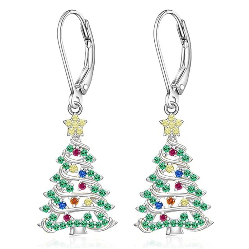 Christmas Tree Earring Pendant For Ladies